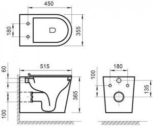 Подвесной унитаз BelBagno Flay-R безободковый, белый