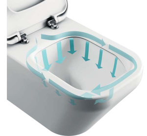 Подвесной унитаз Ideal Standard Tesi AquaBlade T0079V3 безободковый, черный