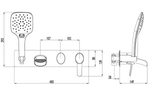 Смеситель встраиваемый Lemark Atlantiss LM3224C (2 функции)
