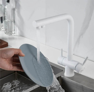 Смеситель для кухонной мойки Shevanik S468C с подключением к фильтру воды