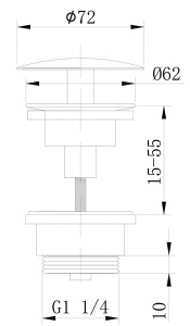 Донный клапан Abber Bequem AF0012W