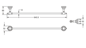 Держатель для полотенец Rose RG1117
