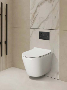 Подвесной унитаз Cerutti Luigi Aria Tornado CT11101 безободковый с крышкой SoftClose