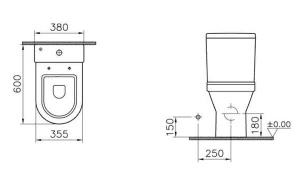 Напольный унитаз Vitra S50 9798B003-7201 (сиденье Soft Close), белый