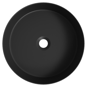 Умывальник Wellsee Coax 323505000 / 323508000 / 323511000, 30х30, черный матовый