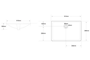 Комплект 2 в 1 умывальник Roxen Sims 110145-W с донным клапаном