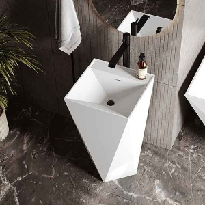 Умывальник Belux Триумф 450x800 белый матовый Solid Surface напольный