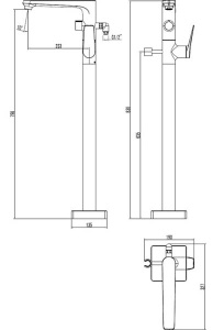 Смеситель для ванны Lemark Bronx LM3744GM