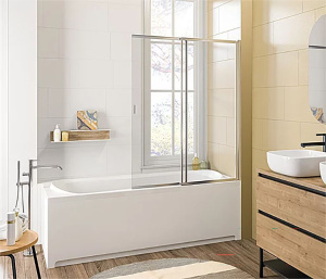 Душевая шторка на ванну Good Door SCREEN SL-100-C-CH, 100х140, прозрачный