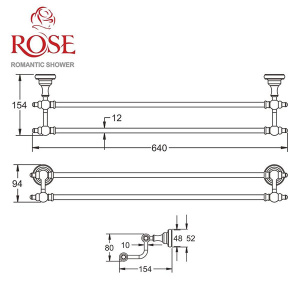Держатель для полотенец Rose RG1127