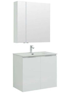 Шкаф-зеркало Aquanet Алвита New 80 белый матовый