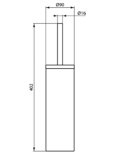 Ершик для унитаза Ideal Standard IOM A9108MY, хром