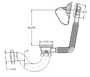 Сифон для ванны Bonomini 4149EX64B0