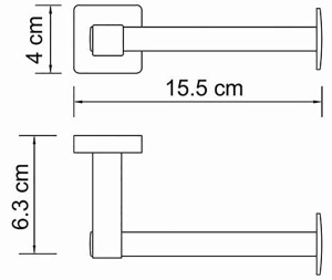 Держатель для туалетной бумаги Wasserkraft Lippe K-6596
