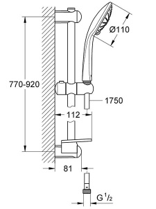 Душевой гарнитур Grohe Euphoria 110 Massage 27226001