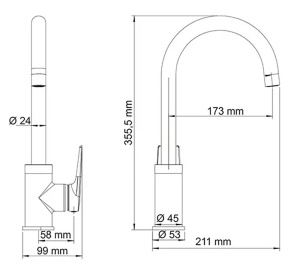 Смеситель для кухонной мойки WasserKraft Lopau 3207