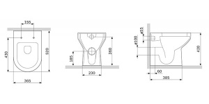 Приставной унитаз AM.PM Spirit V2.0 C701438WH, белый