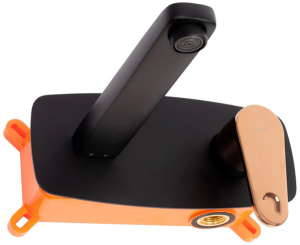Смеситель встраиваемый Rea Mild black rose gold REA-B9142
