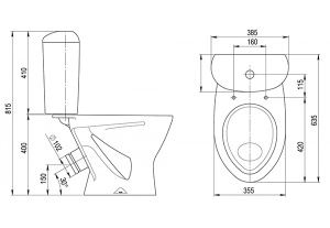 Напольный унитаз Santeri Версия 1P4015S0000BF, белый