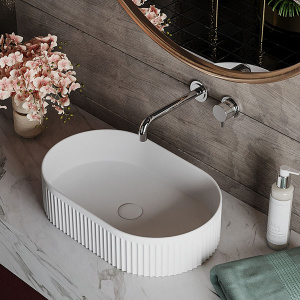 Комплект 2 в 1 умывальник Roxen Royal Oval M 110170M-B с донным клапаном