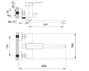 Смеситель для ванны Wisent WP22240