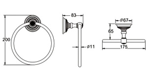 Держатель для полотенец Rose RG1406Q