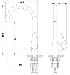 Смеситель для кухонной мойки Lemark Linara LM0405PGR / LM0405PGS, серый шелк