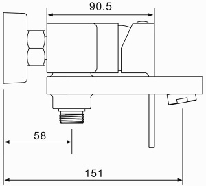 Смеситель для ванны Rose R2802