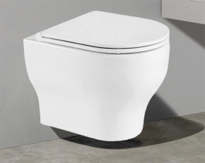 Подвесной унитаз CeramaLux 2199 безободковый (с крышкой SoftClose)