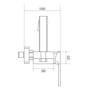 Смеситель для биде Rose R1805H-1 / R1805T-1, черный матовый