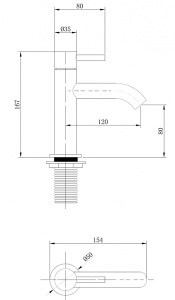 Смеситель для умывальника Abber Wasser Kreis AF8110