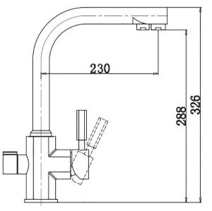 Смеситель для кухонной мойки Kaiser Decor 40144-10 под фильтр