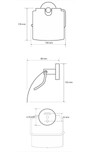 Держатель для туалетной бумаги Bemeta Amber 155112012