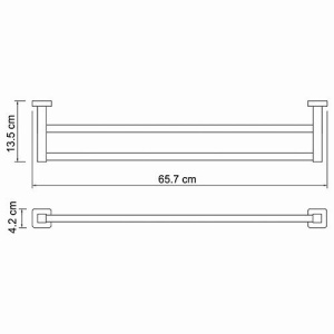 Держатель для полотенец Wasserkraft Lippe K-6540