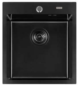 Кухонная мойка Arfeka AF 45 Black с коландером и дозатором