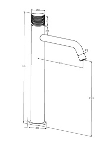 Смеситель для умывальника Milleau Tissage ML0326KLH-GB