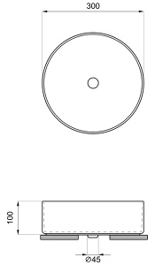 Умывальник Wellsee Coax 323501000 / 323502000 / 323503000, 30х30