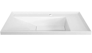 Умывальник Belux Фаворит 850-01 / 850-02 / 1000-02 / 1200-01 / 1200-02 Solid Surface, 100х50 чаша справа