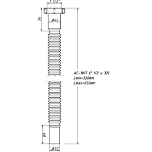 Труба гибкая 1 1/2"*32 АС-1017 (Россия)
