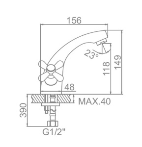 Смеситель для умывальника Ledeme L1018