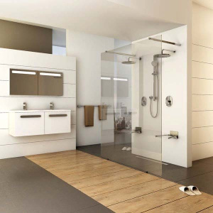 Душевое ограждение Ravak ST Walk-In Free профиль блестящий, 120х200, Transparent