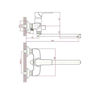 Смеситель для ванны Cron CN22172