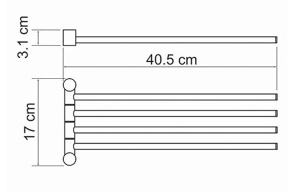 Держатель для полотенец Wasserkraft K-1034WHITE