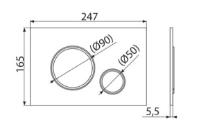 Кнопка для инсталляции Alca Plast M770 / M771 / M772, белый глянцевый, хром
