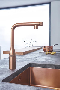 Смеситель для кухонной мойки Grohe Essence Smartcontrol 31615DA0 / 31615DL0, теплый закат глянец