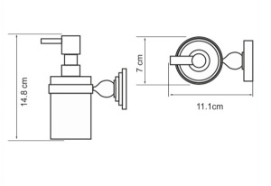 Дозатор для жидкого мыла Wasserkraft Diemel K-2299