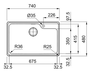 Кухонная мойка Franke BCX 610-74 TL, 74х48, полированный