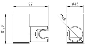 Держатель для душевой лейки Lemark LM8081C
