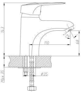 Смеситель для умывальника Haiba HB1004