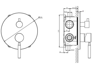 Смеситель встраиваемый Lauter Inset 21CK088C-511-2 (2 функции)